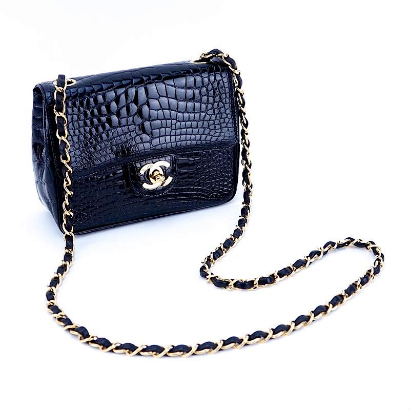 Chanel Black Crocodile Mini Flap Bag With Chain. sold at auction on 13th  December | Bidsquare