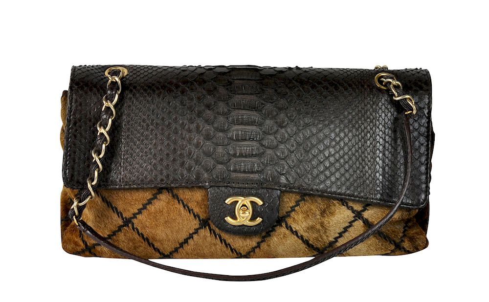 Python and Pony Hair CHANEL Flap Bag sold at auction on 22nd September