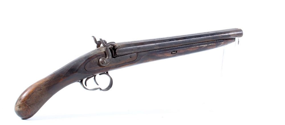 1853 Belgian Double Barrel Coach Gun sold at auction on 22nd September |  Bidsquare