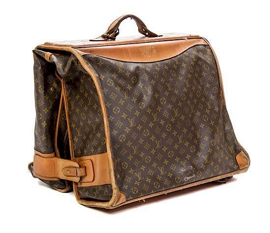 A Louis Vuitton Monogram Canvas Soft-sided Suitcase and Folding