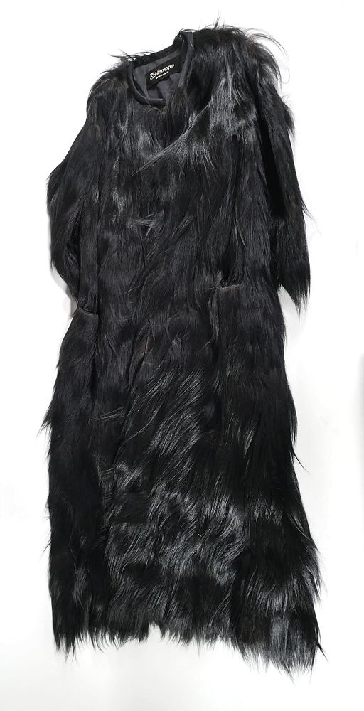 Vintage Monkey Fur Full Length Coat, Antique Monkey Fur Coat