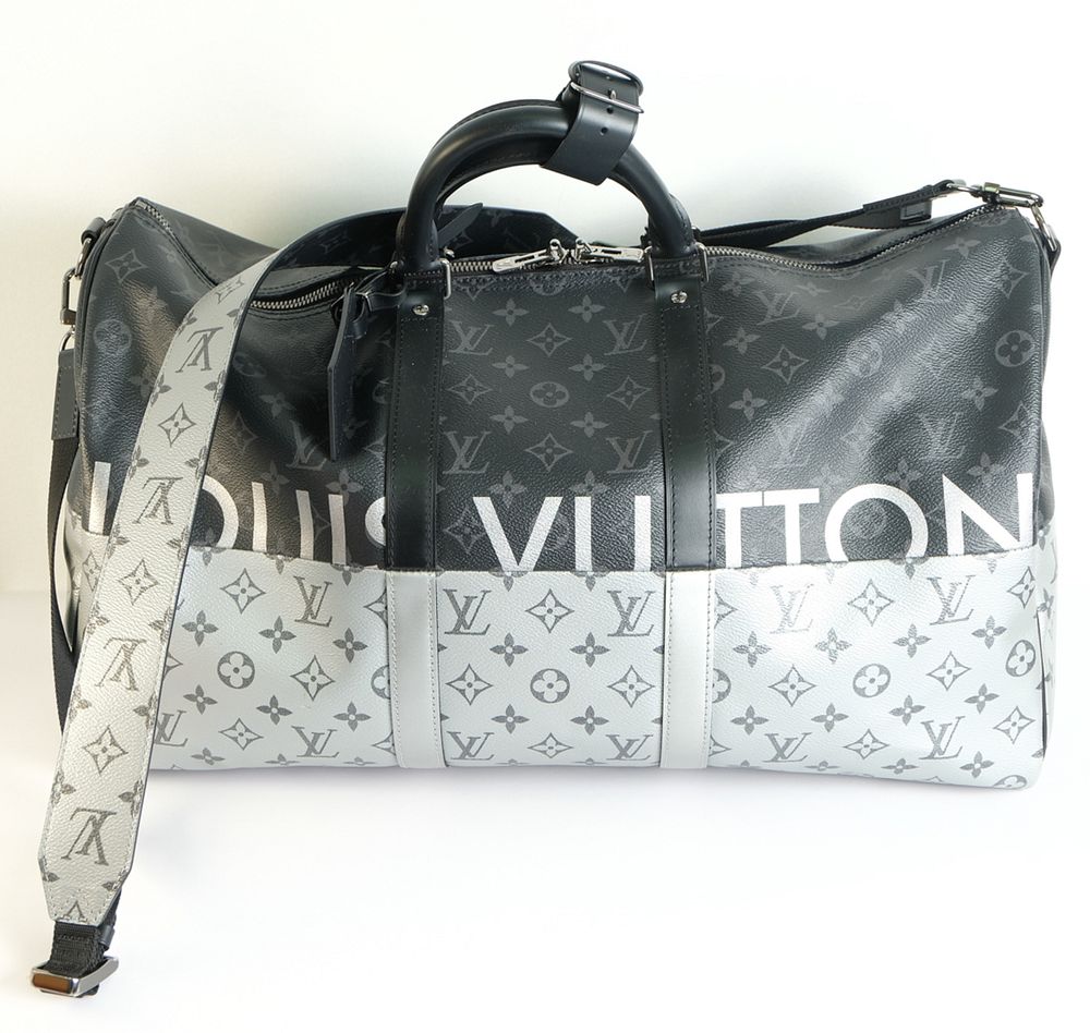 LV Duffle Bag Keepall 50 Monogram Eclipse Split sold at auction on 28th  June