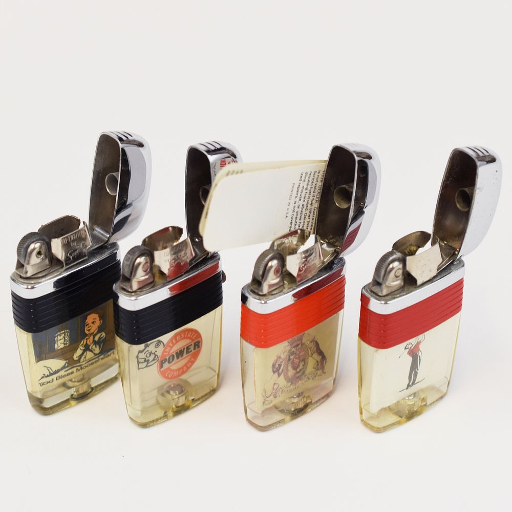 Grp: Scripto Windguard Lighters w/ Tins sold at auction on 28th October ...