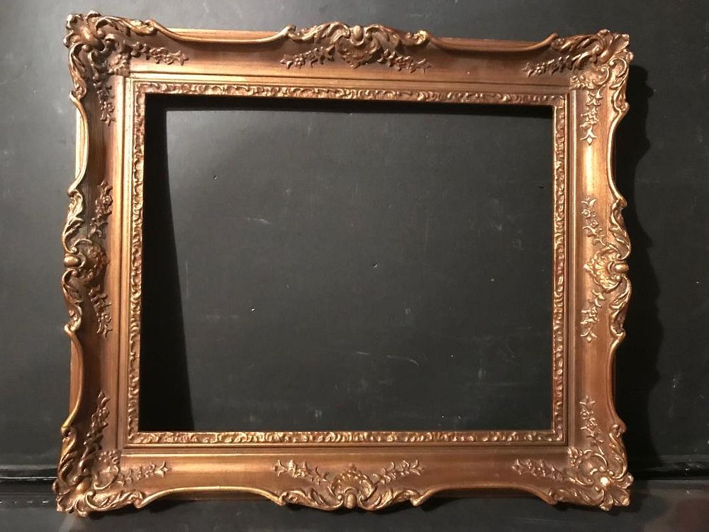 Vintage Gold Medium Wood With Plaster, Vintage Plaster Frame Mirror