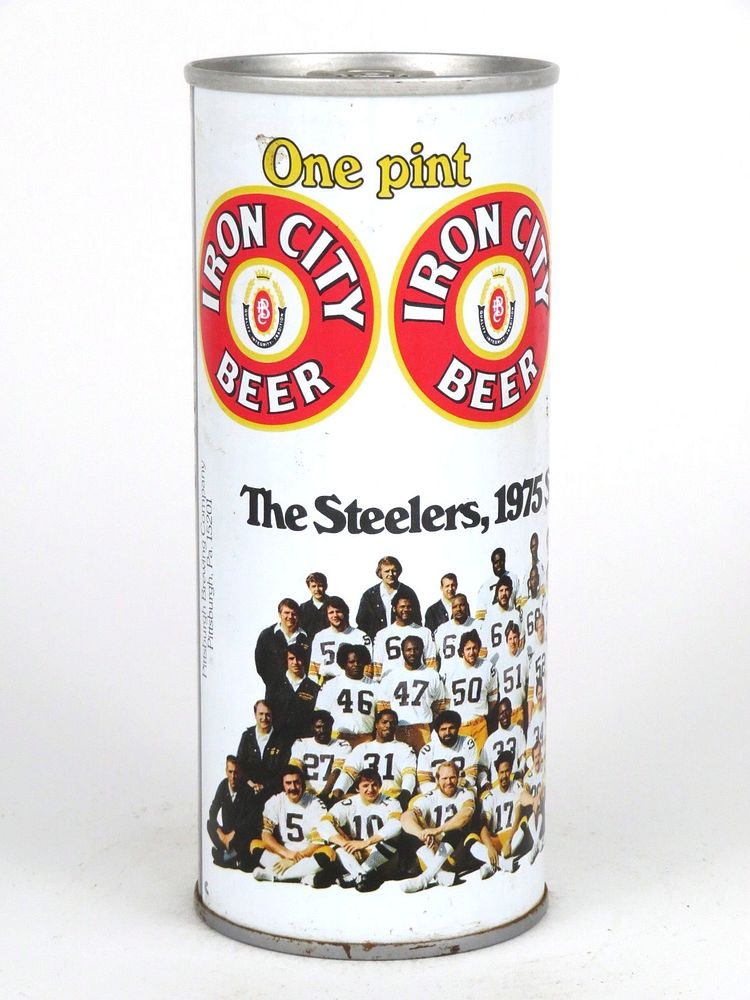 IRON CITY BEER 1975 STEELERS 9" x 12" Sign 