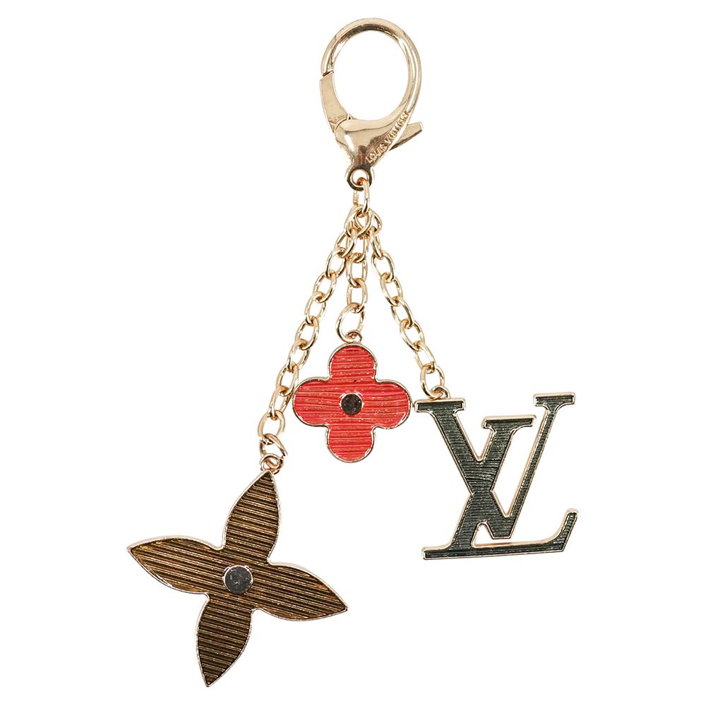 Sold at Auction: Louis Vuitton Bag Charm Key Holder LV Gold